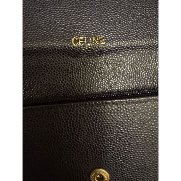 Celine Women's Large Triomphe Wallet Blue Leather Credit Card, Bill Holder - Picture 11 of 11